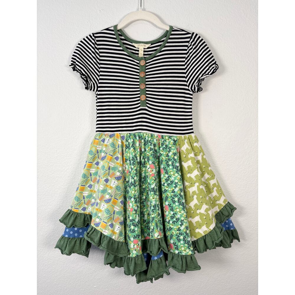 Girl's Matilda Jane Joanna Gaines Farmland Frolic Tiered Ruffle Patchwork Dress